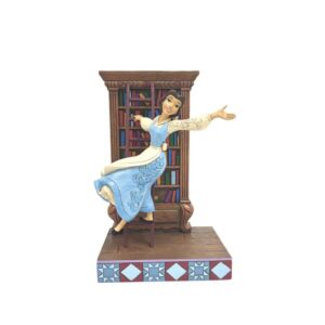 A WORLD OF BOOKS (BELLE ON BOOKCASE)
