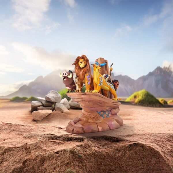 LION KING CARVED IN STONE FIGURINE