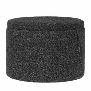 Poef opberg poef Didi zwart boucle 30cm